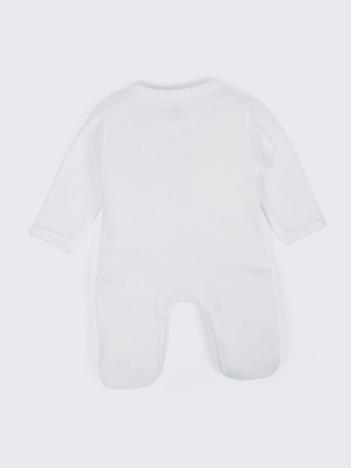 Unisex Solid White Baby Sleepsuit