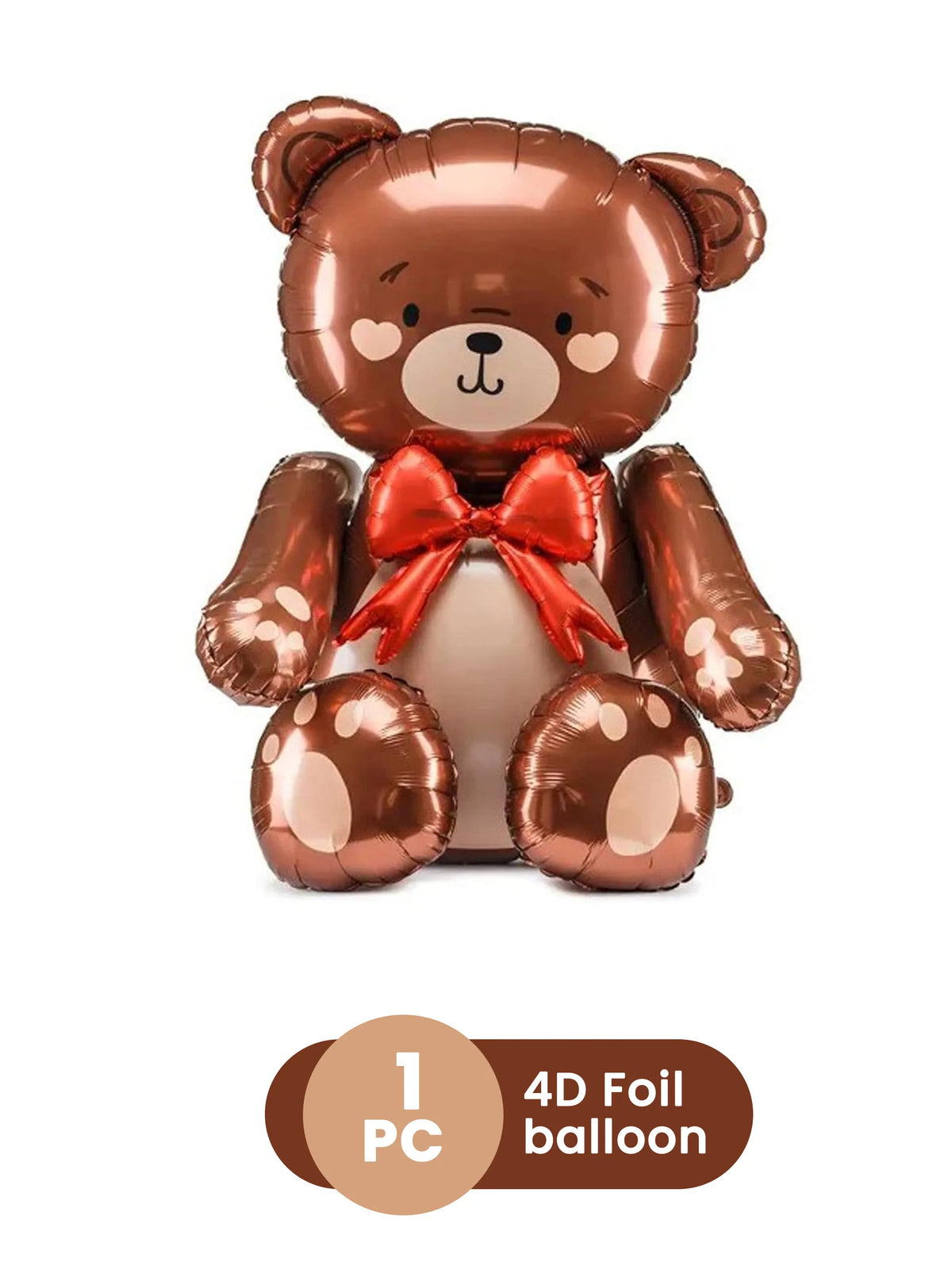 4D Teddy Bear Foil Balloon