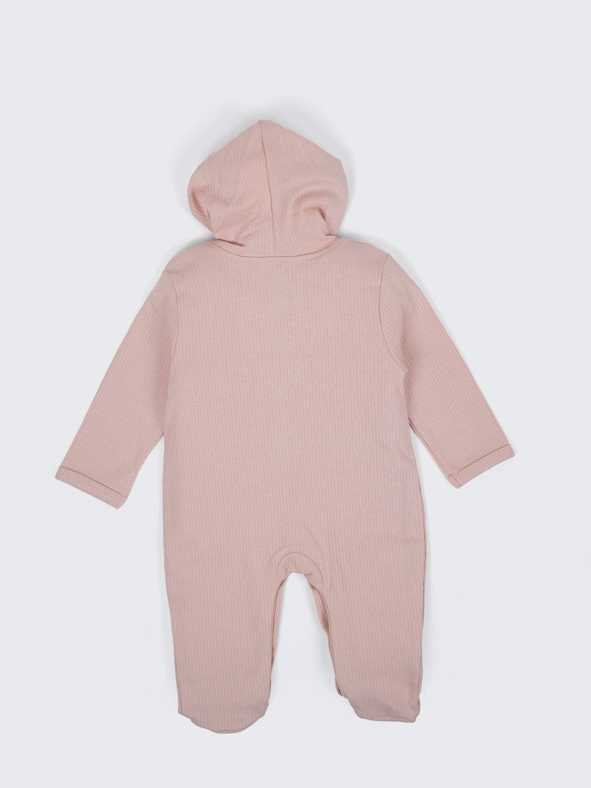 Unisex Baby Hooded Sleepsuit - Light Pink