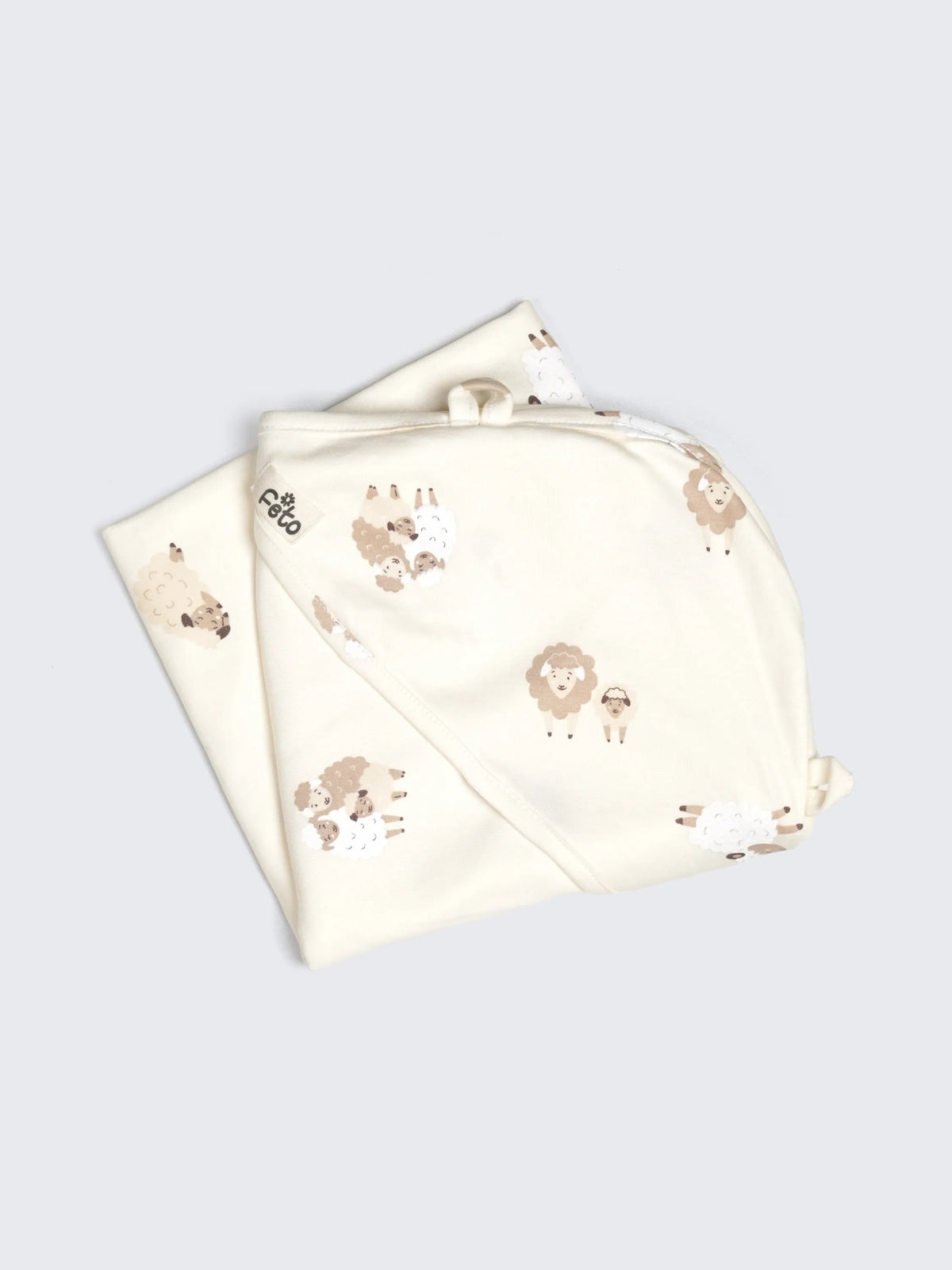 Sheep Print Hooded Towel for Babies
