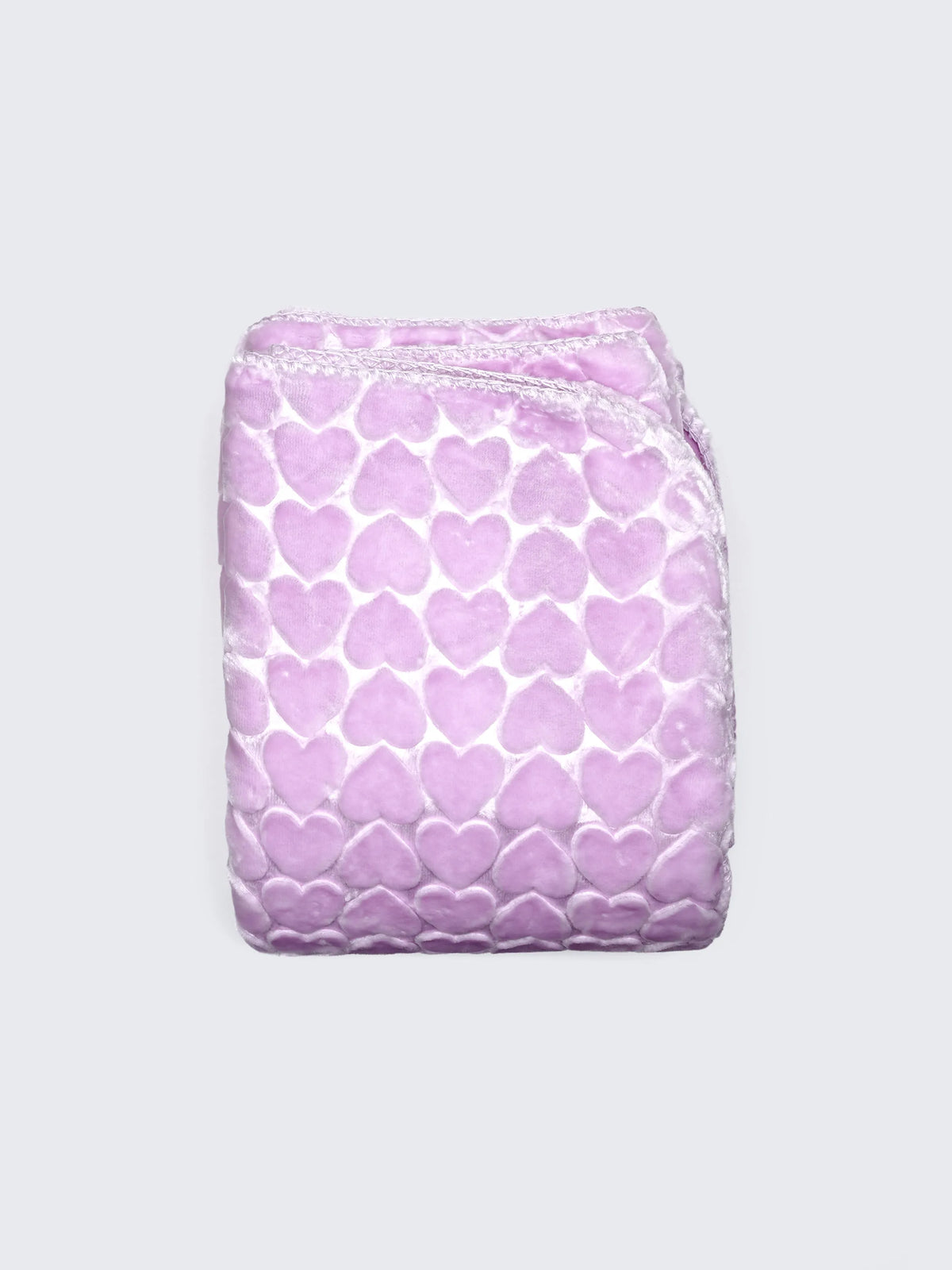 Pink Soft Baby Swaddling Blanket – Plush Receiving Blanket with Heart Embossed Design