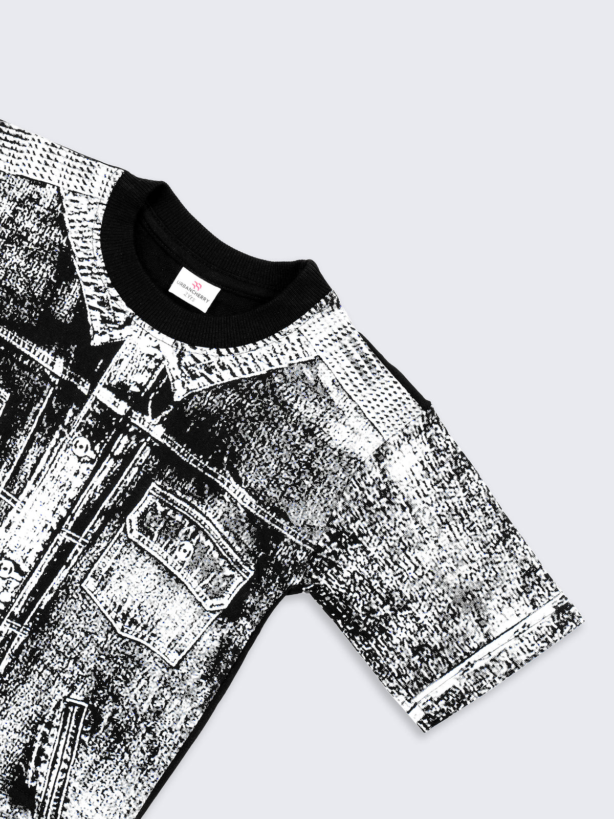 All-Over Denim Print T-Shirt