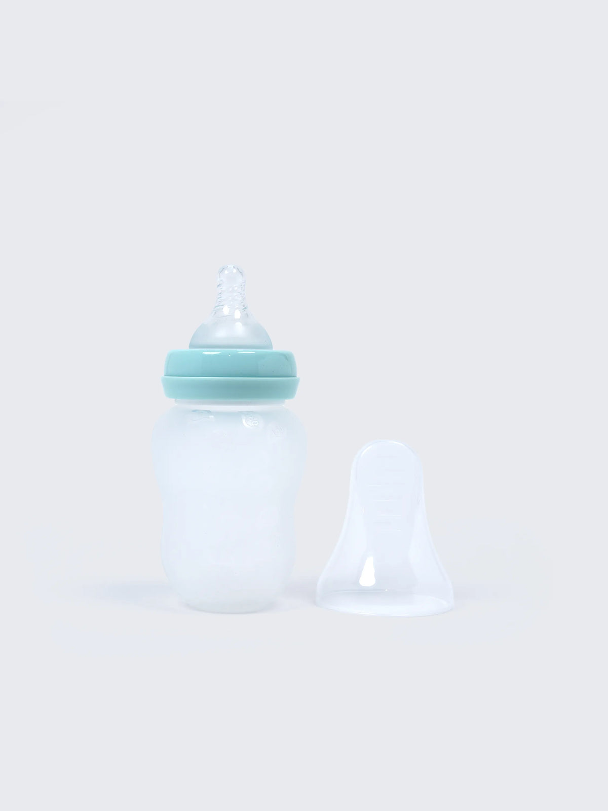 3 in 1 BPA Free Silicone Baby Feeding Bottle- Blue