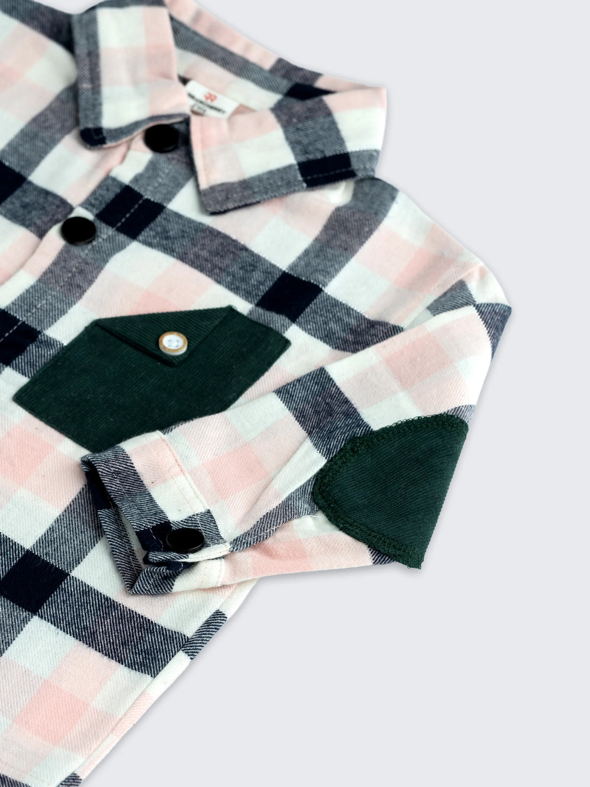 Boys Pink & Black Check Shirt