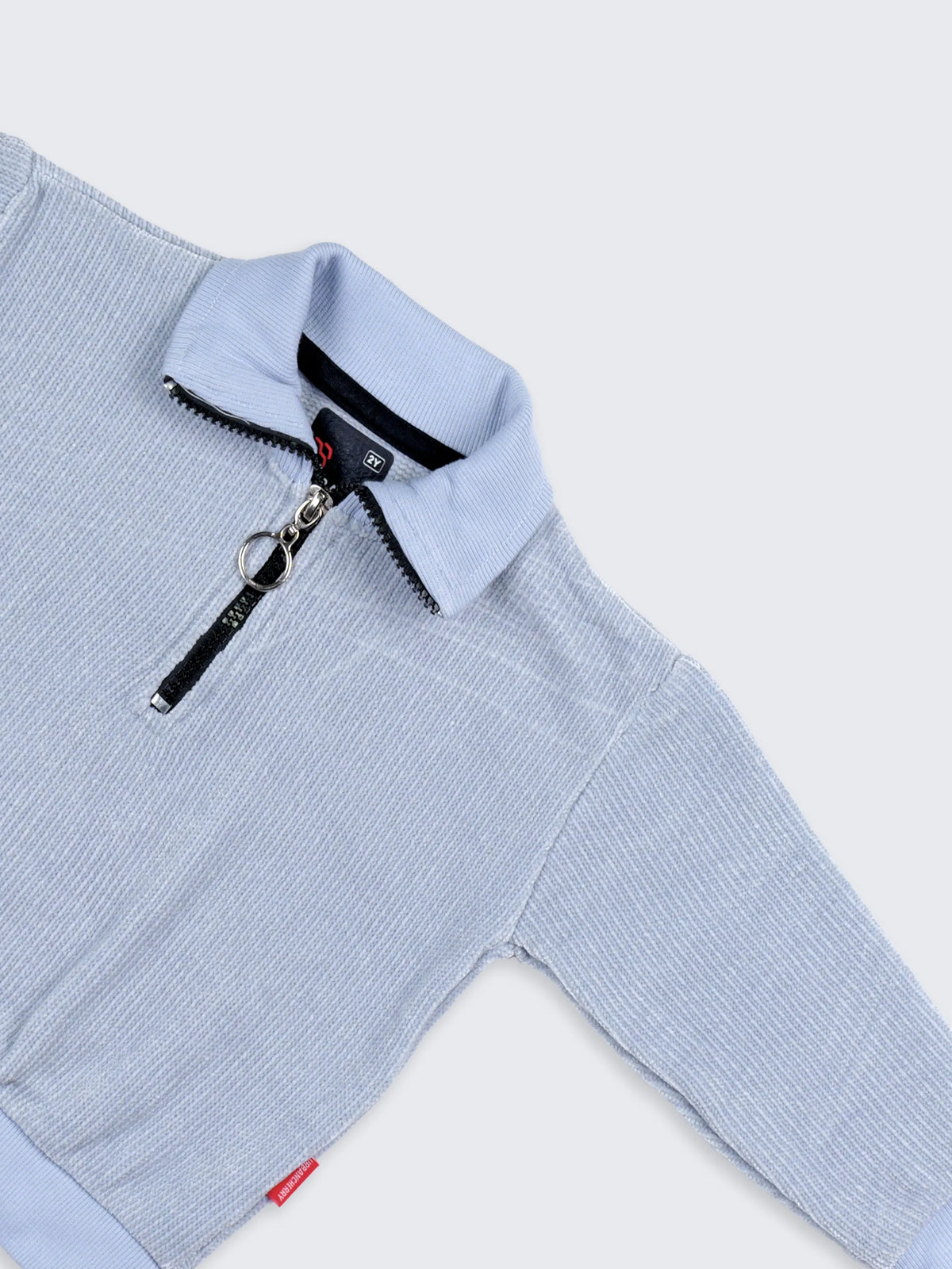 Boys Collar Zip-Up Sweatshirt