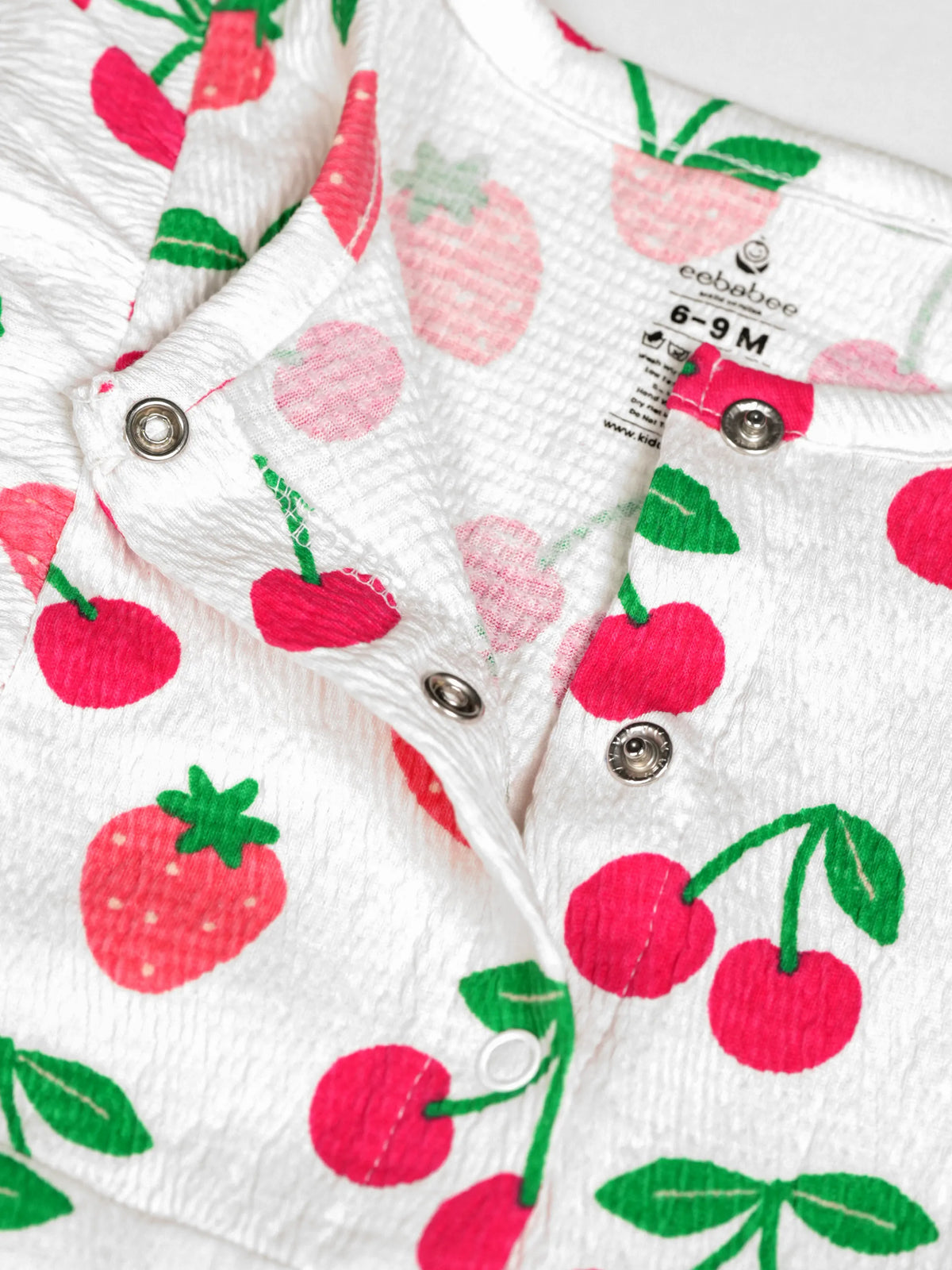 Cherry Delight Ruffle Sleeve Baby Girl Romper