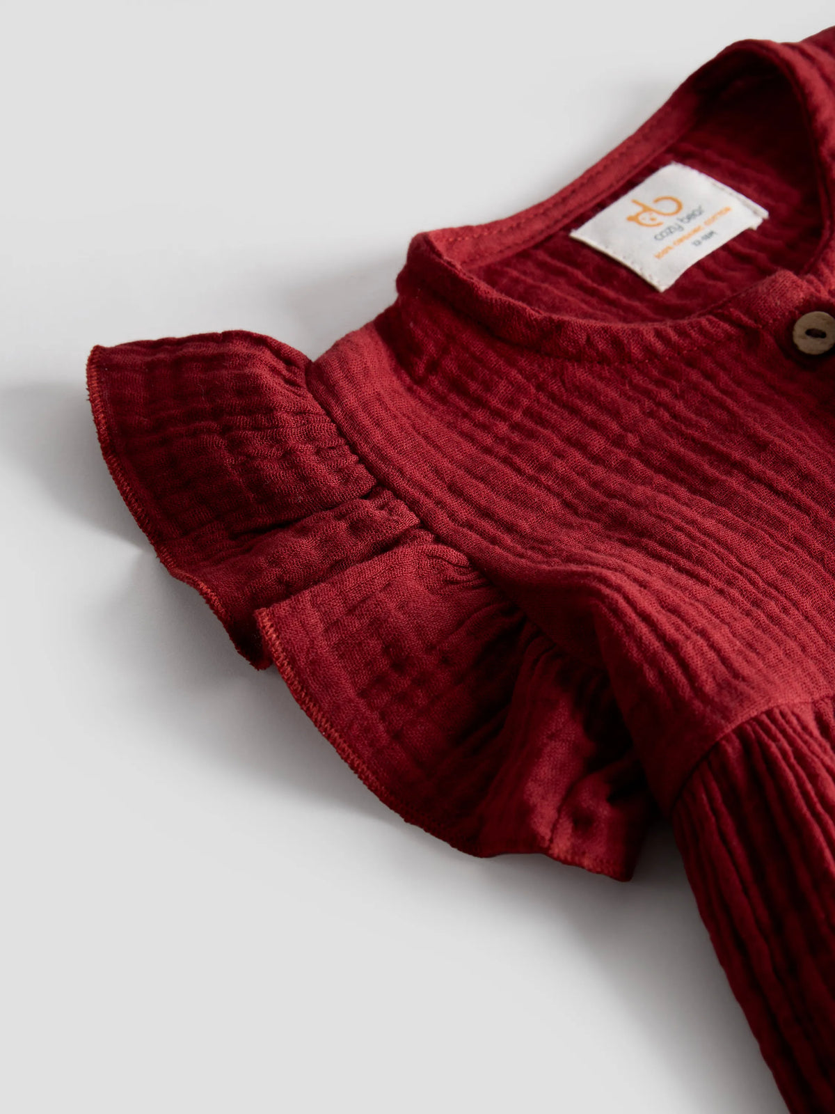 Organic Cotton Berry Bliss Ruffle Top for Baby Girls