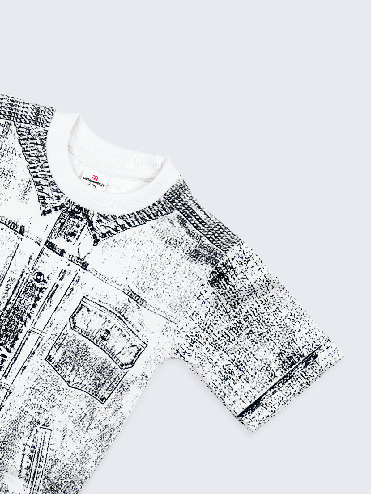 All-Over Denim Print T-Shirt