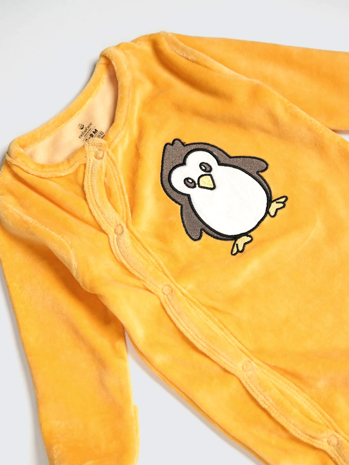Viral Penguin Yellow Plush Footed Sleepsuit