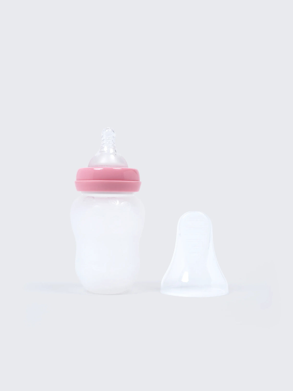 3 in 1 BPA Free Silicone Baby Feeding Bottle - Pink