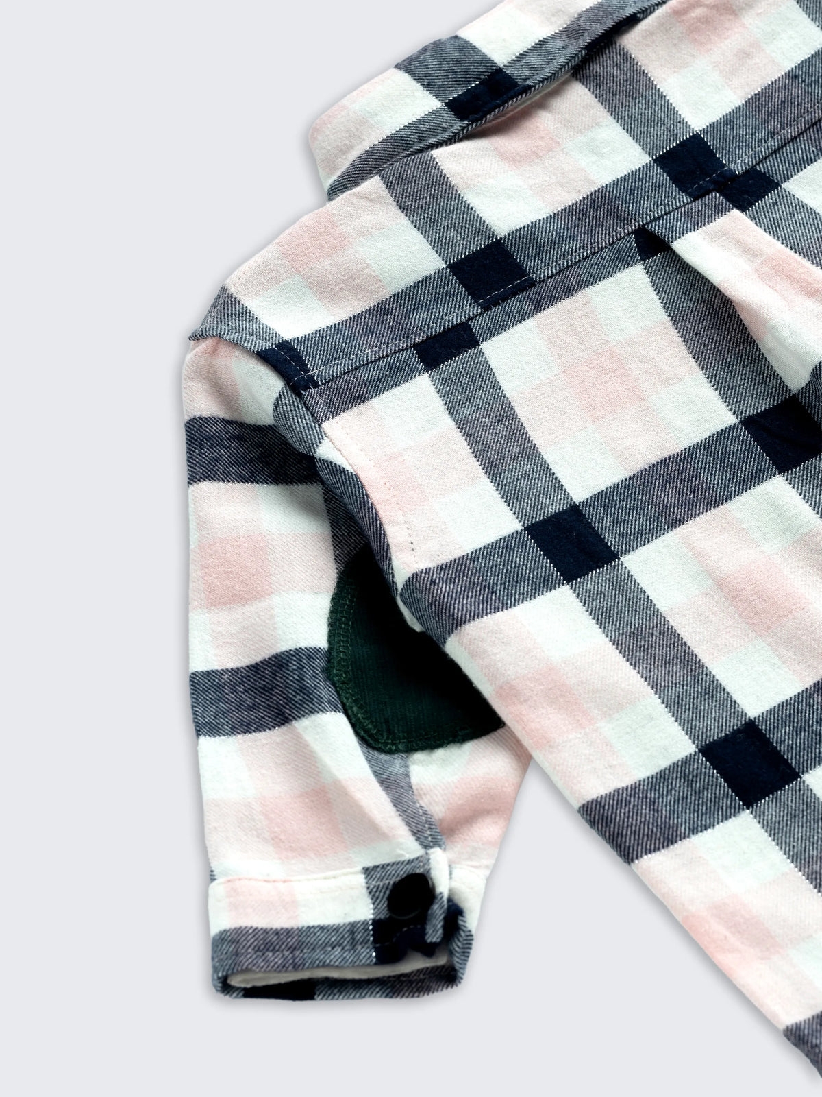 Boys Pink & Black Check Shirt