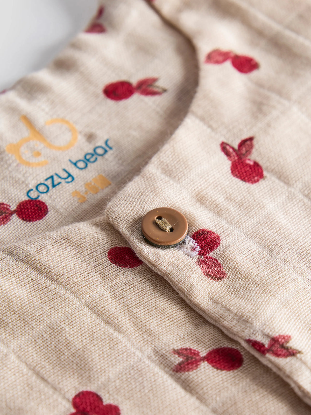 Sleeveless Organic Cotton Jabla with Cherry Blossom Print
