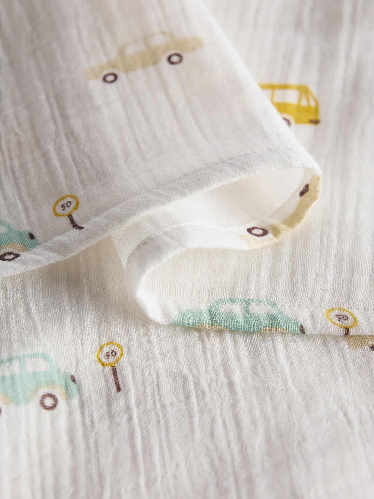 Organic Cotton Muslin Swaddle – Traffic Town Print