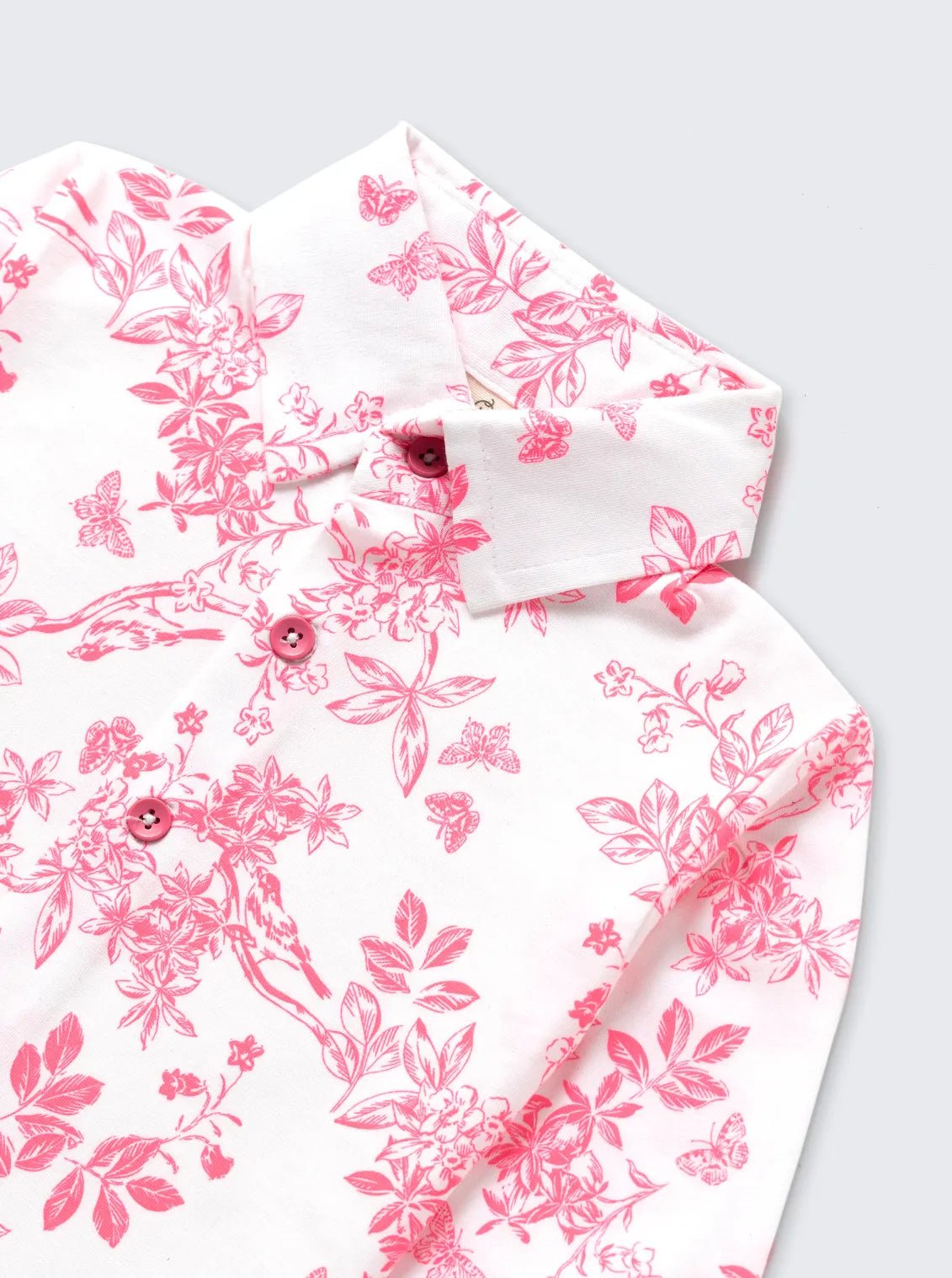 Girls Pink Floral Print Comfy Co-ord Set