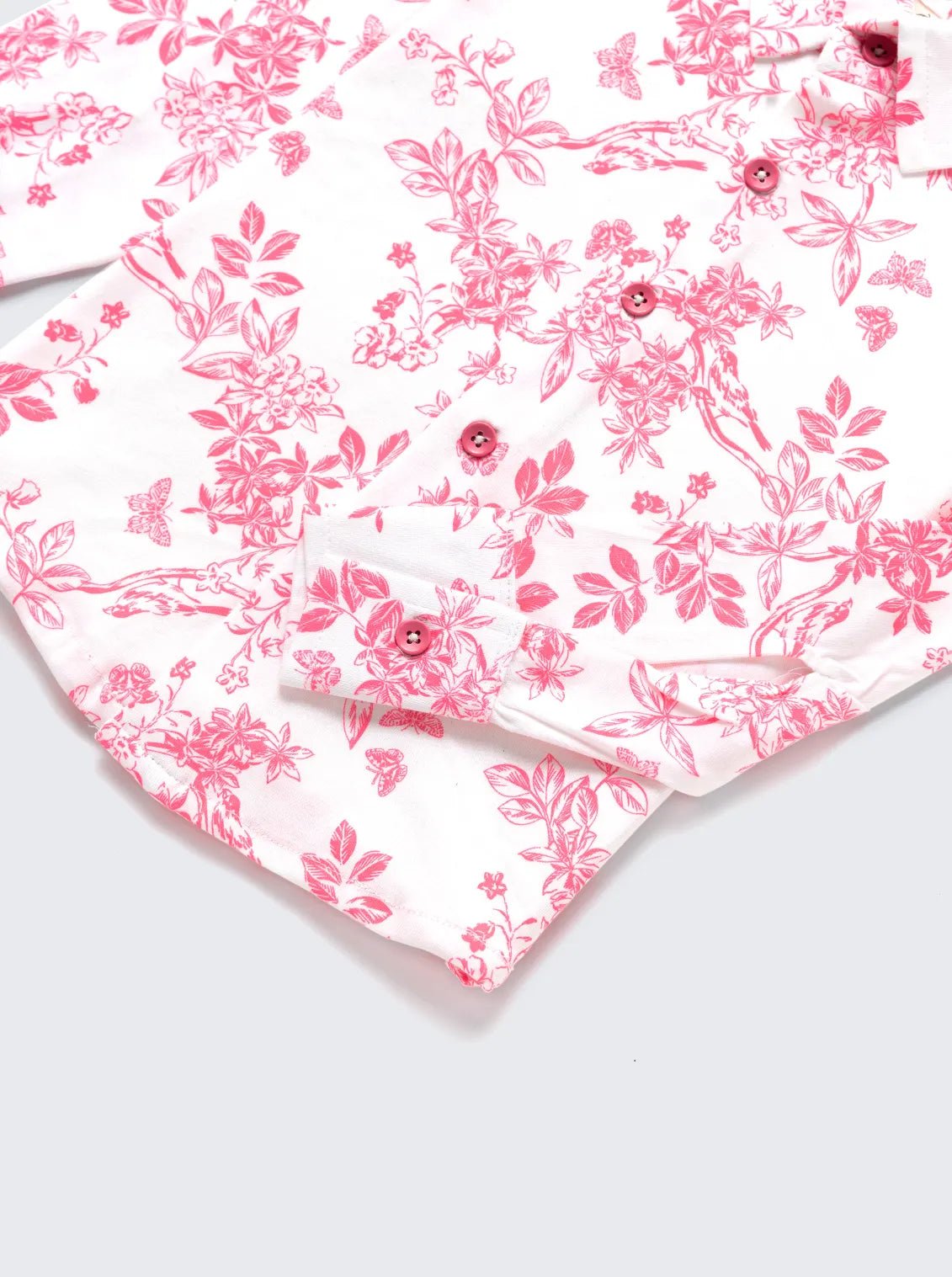 Girls Pink Floral Print Comfy Co-ord Set