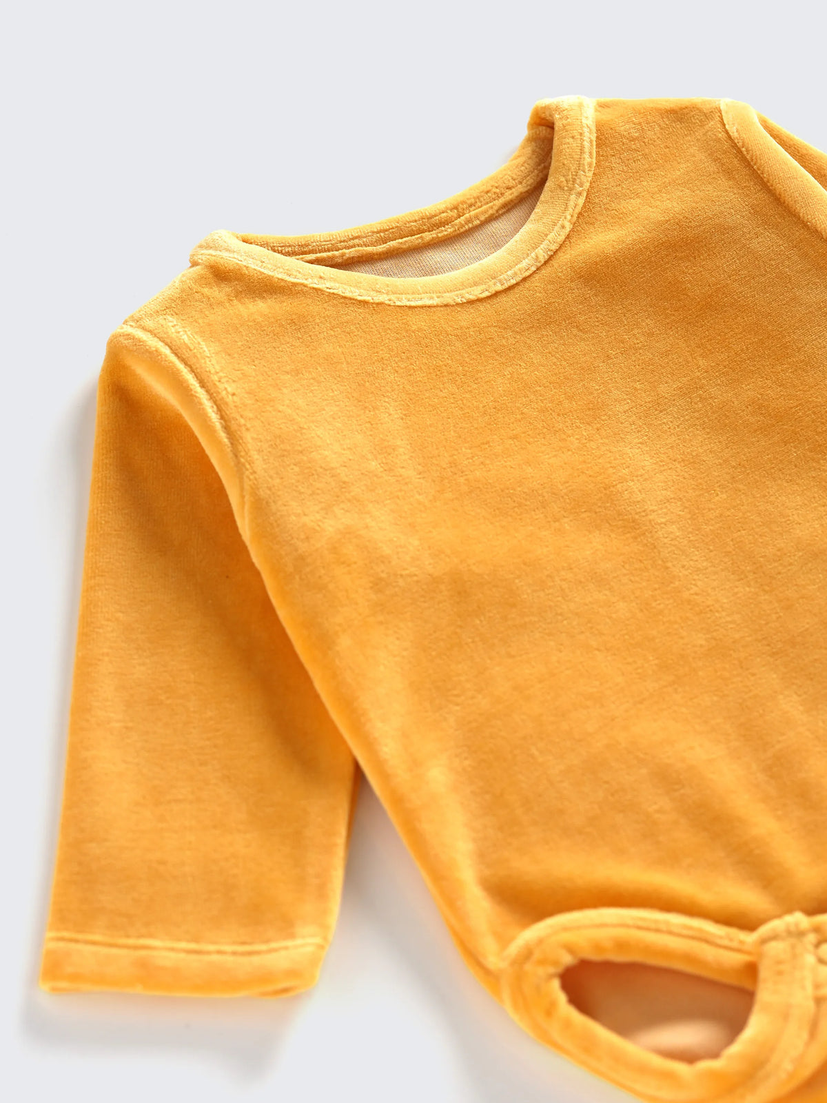 Solid Yellow Unisex  Bodysuit with Smiley Bib Set