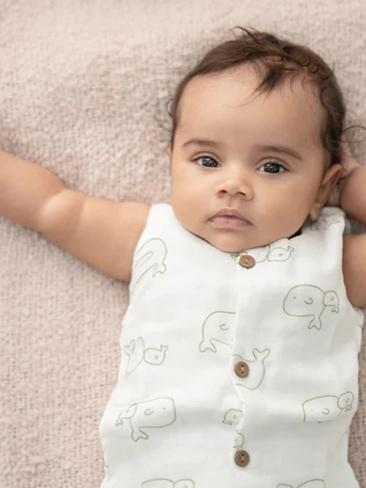 Unisex Organic Cotton Muslin Jabla Sleeveless