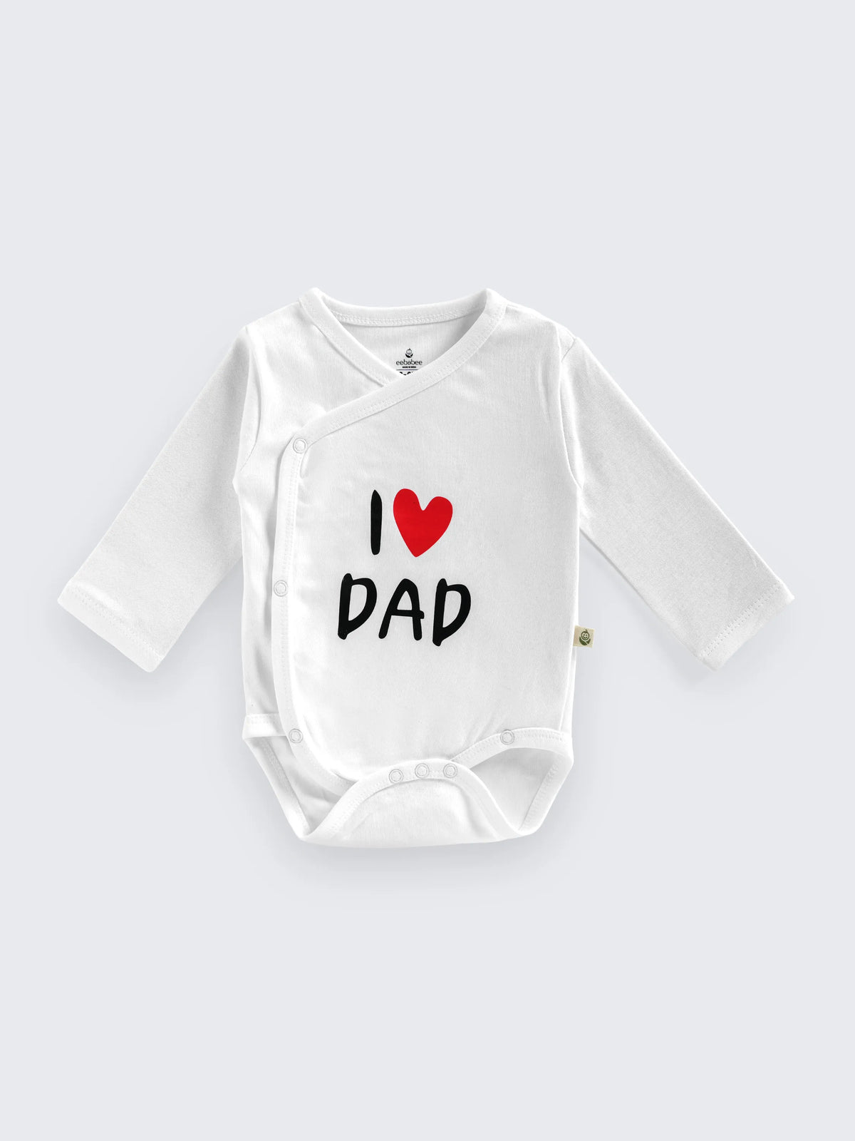 I Love Mom & Dad Kimono- Style Unisex Bodysuit – Pack of 2
