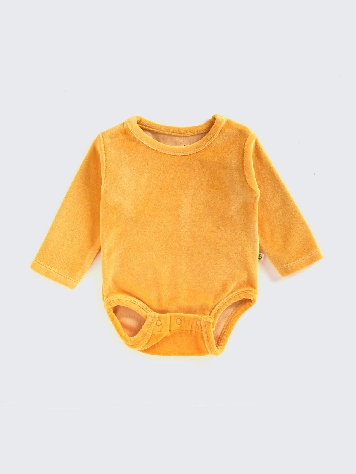 Solid Yellow Unisex  Bodysuit with Smiley Bib Set