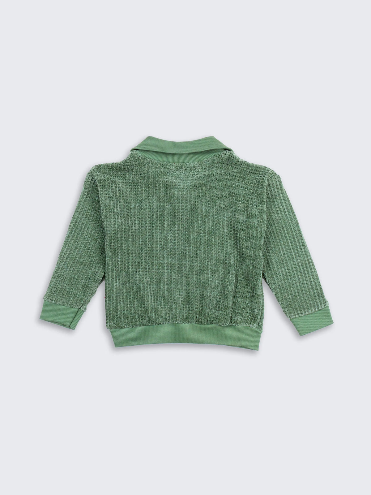 Kids High-Neck Sweatshirt – Olive Green