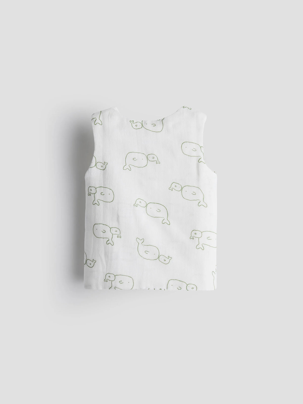 Unisex Organic Cotton Muslin Jabla Sleeveless