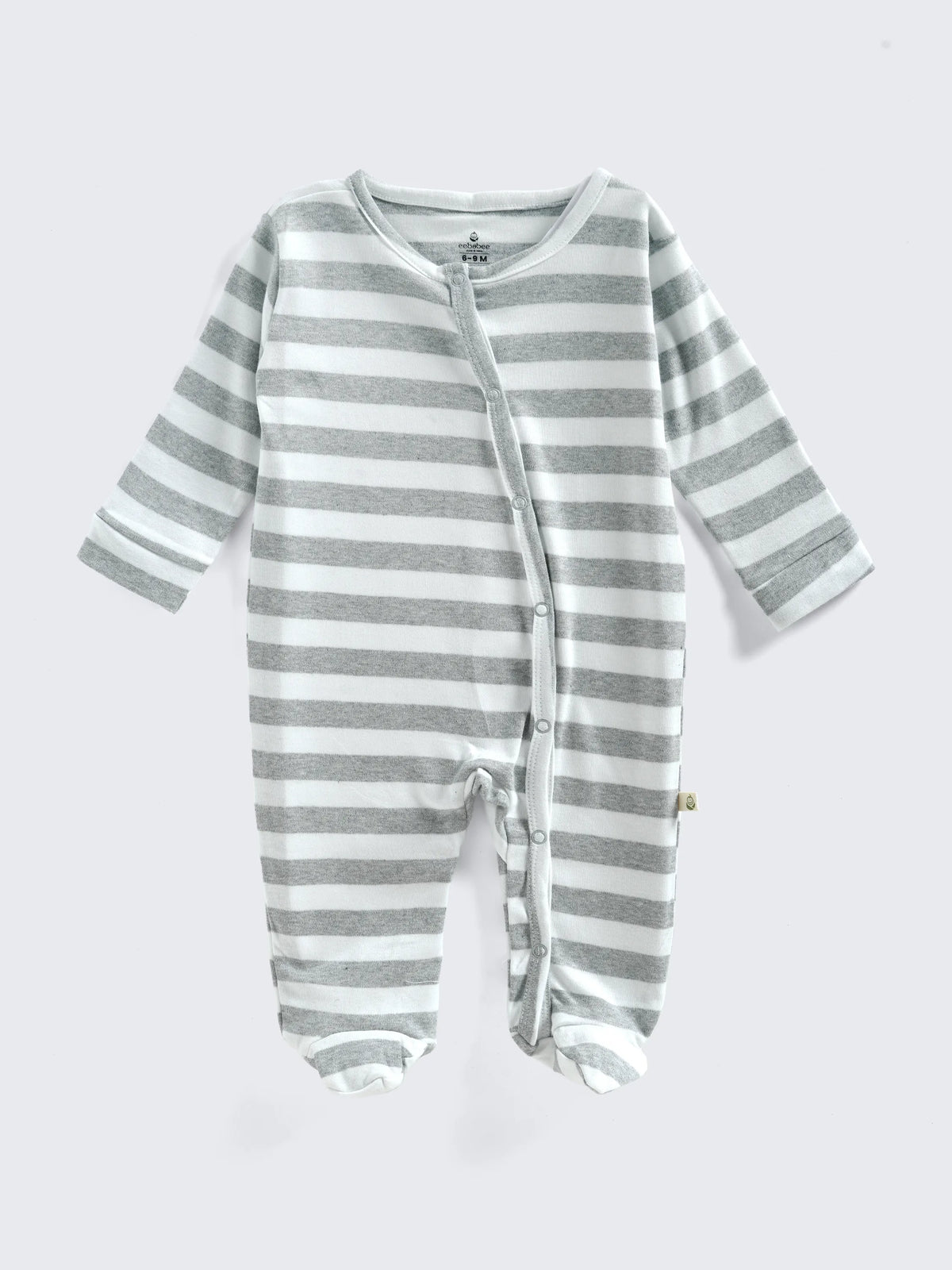 Striped Footed Unisex Sleepsuit for Babies- Combo