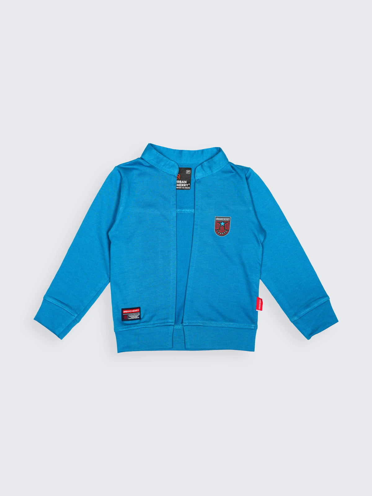 Blue Layered Jacket & T-Shirt Set for Kids