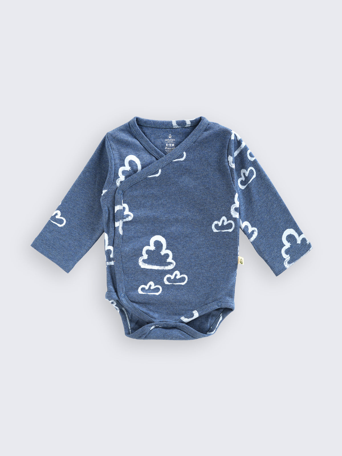 Cloud Print Full Sleeve Kimono Bodysuit