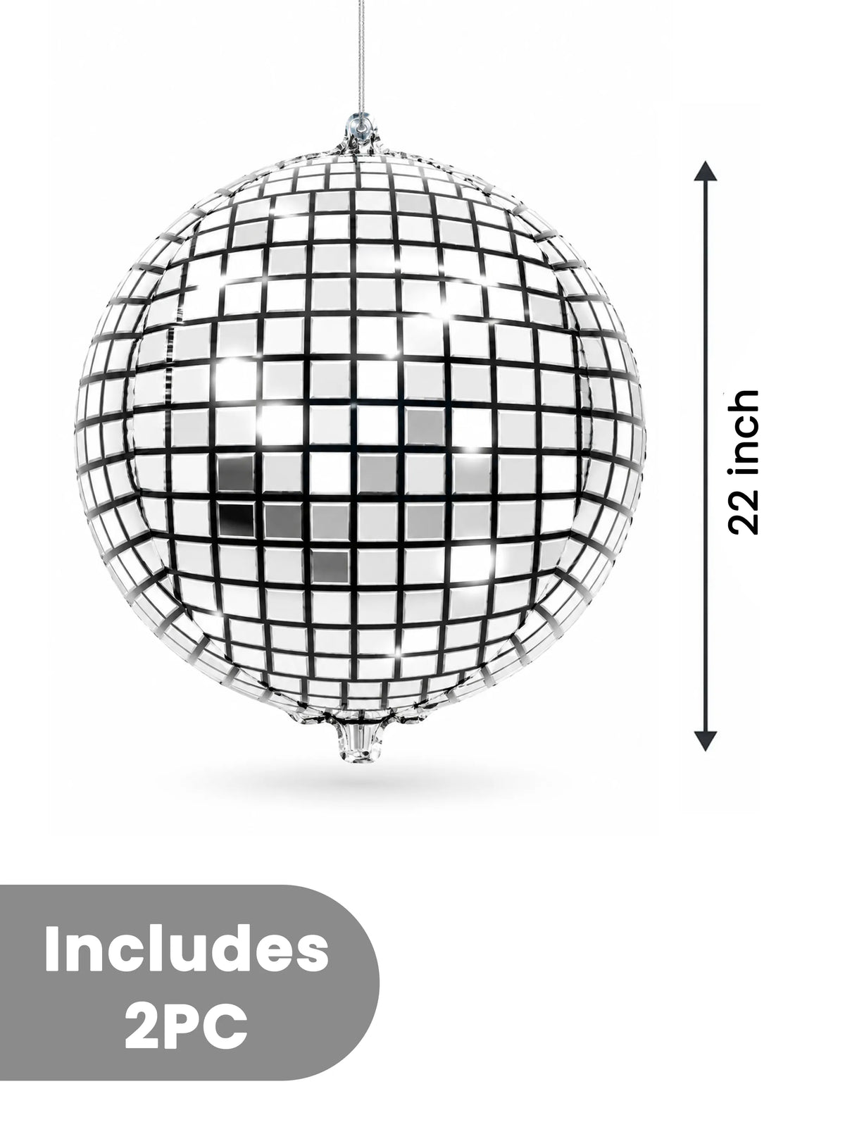 20 Piece Lets Party Foil Balloon Disco Ball Boombox Mylar Set