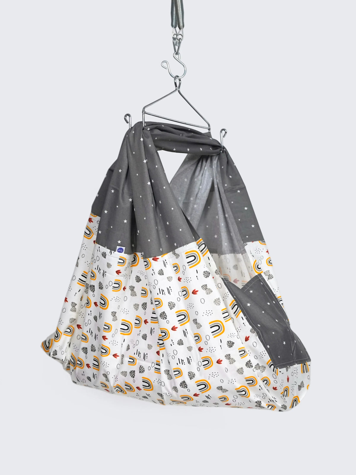 Twill Baby Cradle Safeguard Set - Rainbow & Leaf
