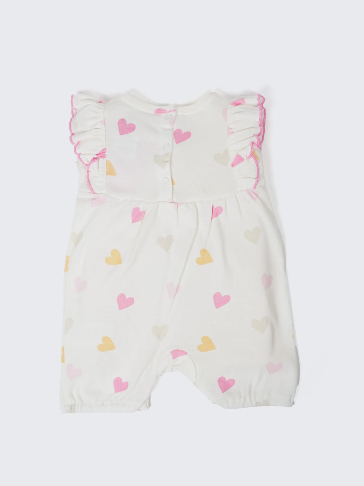 Baby Girls Heart Print Ruffle Romper