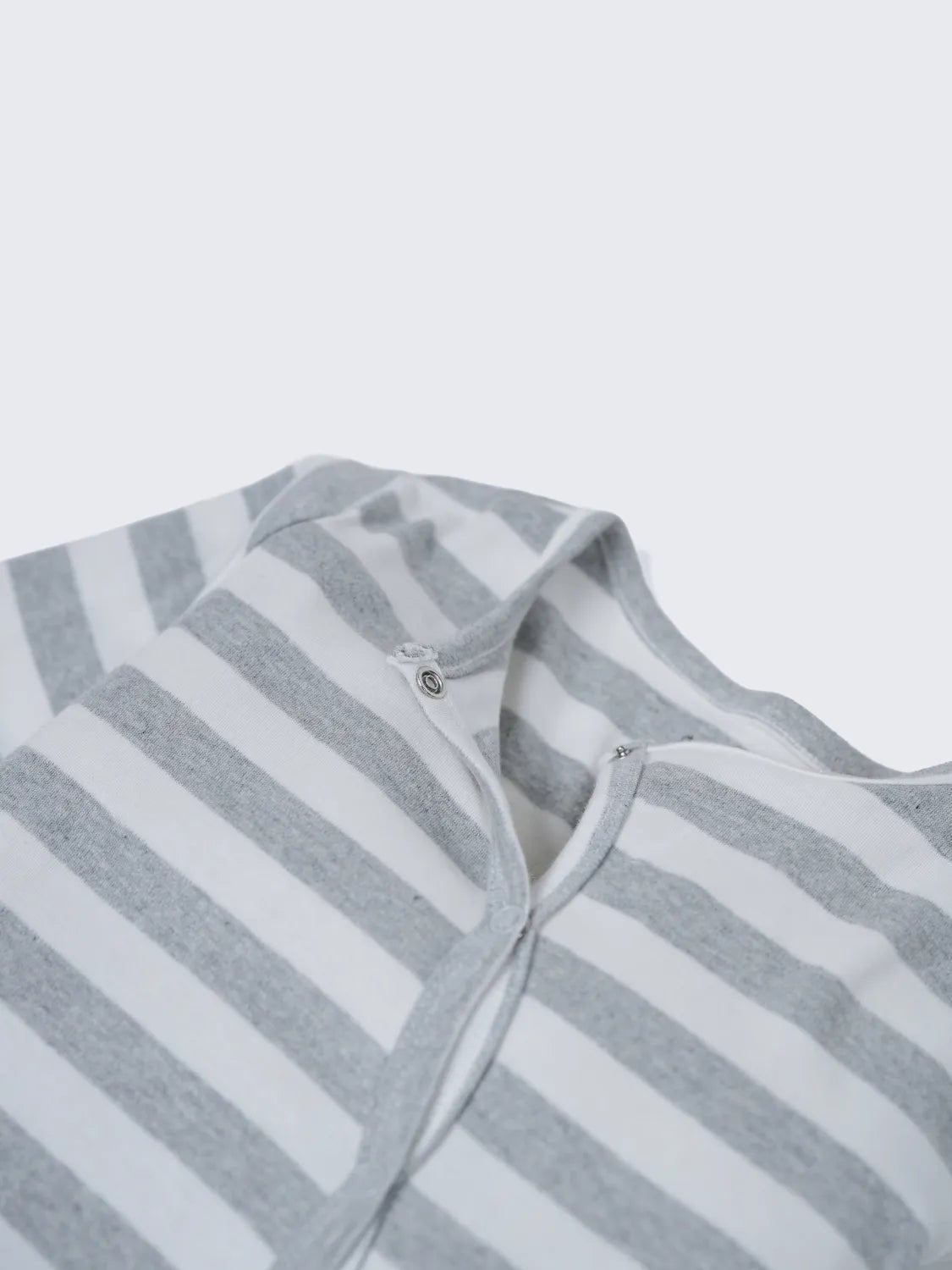 Grey Stripe Full Sleeve Footed Sleepsuit for Newborn Babies