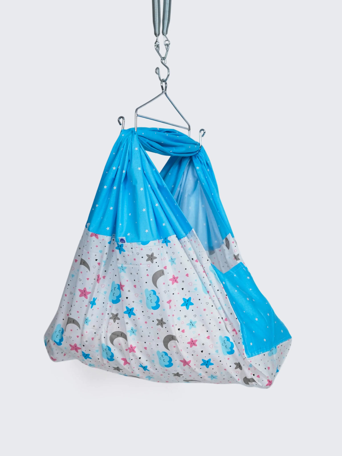 Twill Baby Cradle Safeguard Set - Star, Moon & Cloud Print