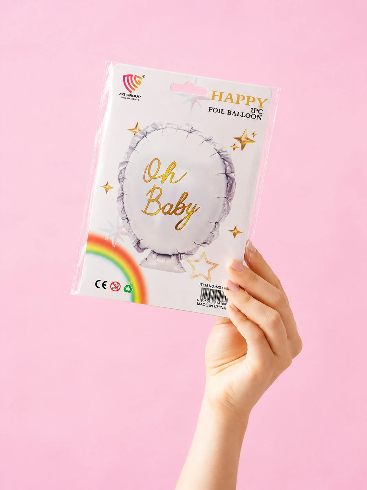 Oh Baby Foil Balloon Mylar Party Decor 1-Piece