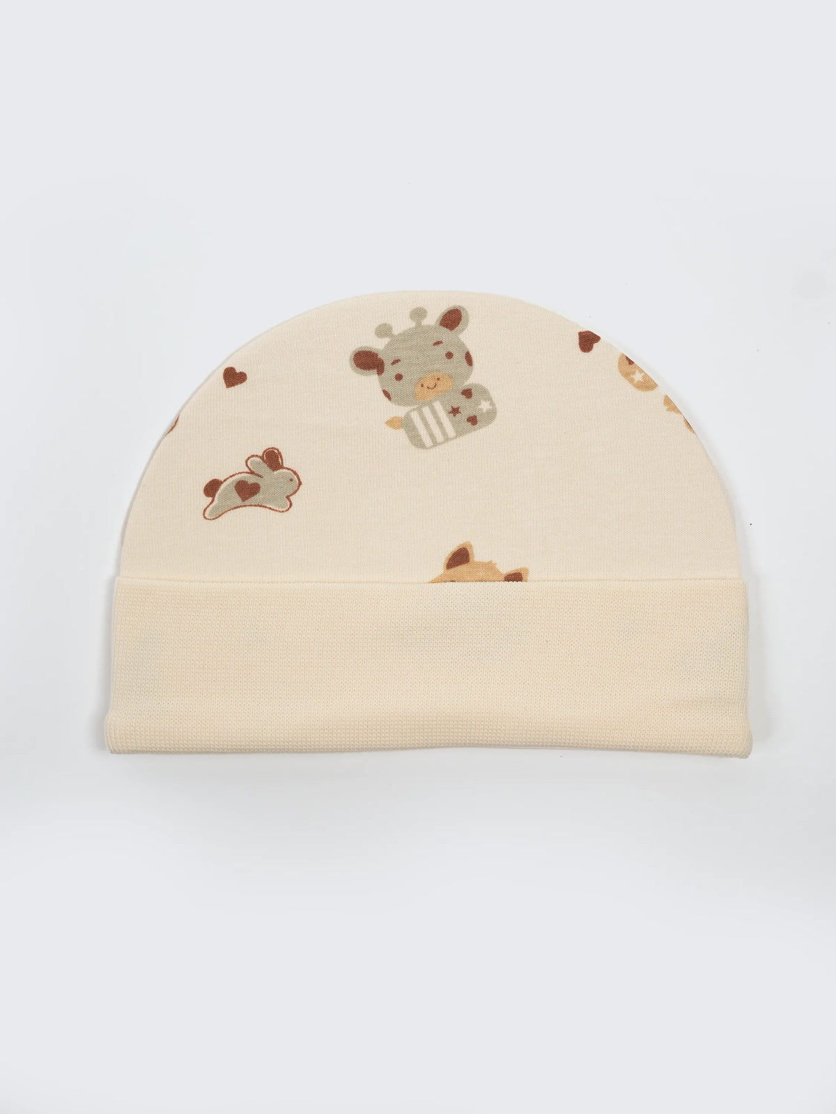 Newborn Cap, Mittens & Booties Set – Cow Print