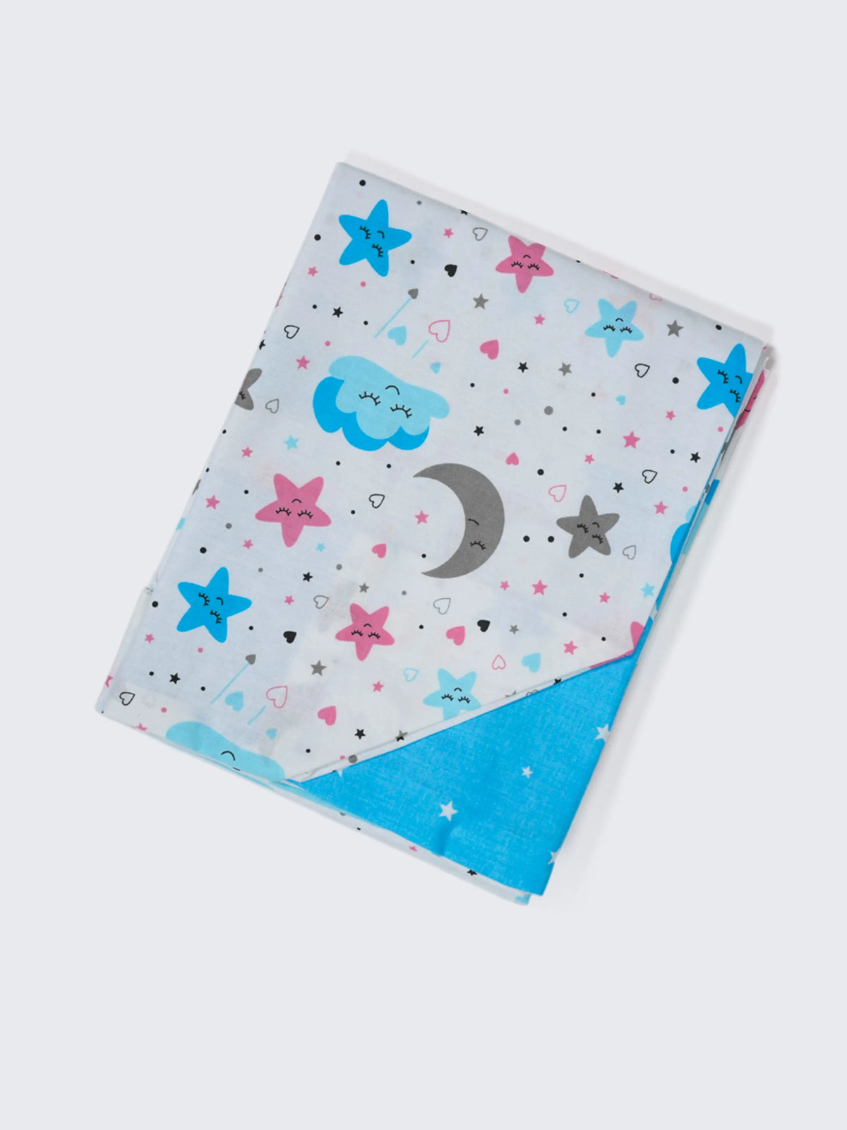 Twill Baby Cradle Safeguard Set - Star, Moon & Cloud Print