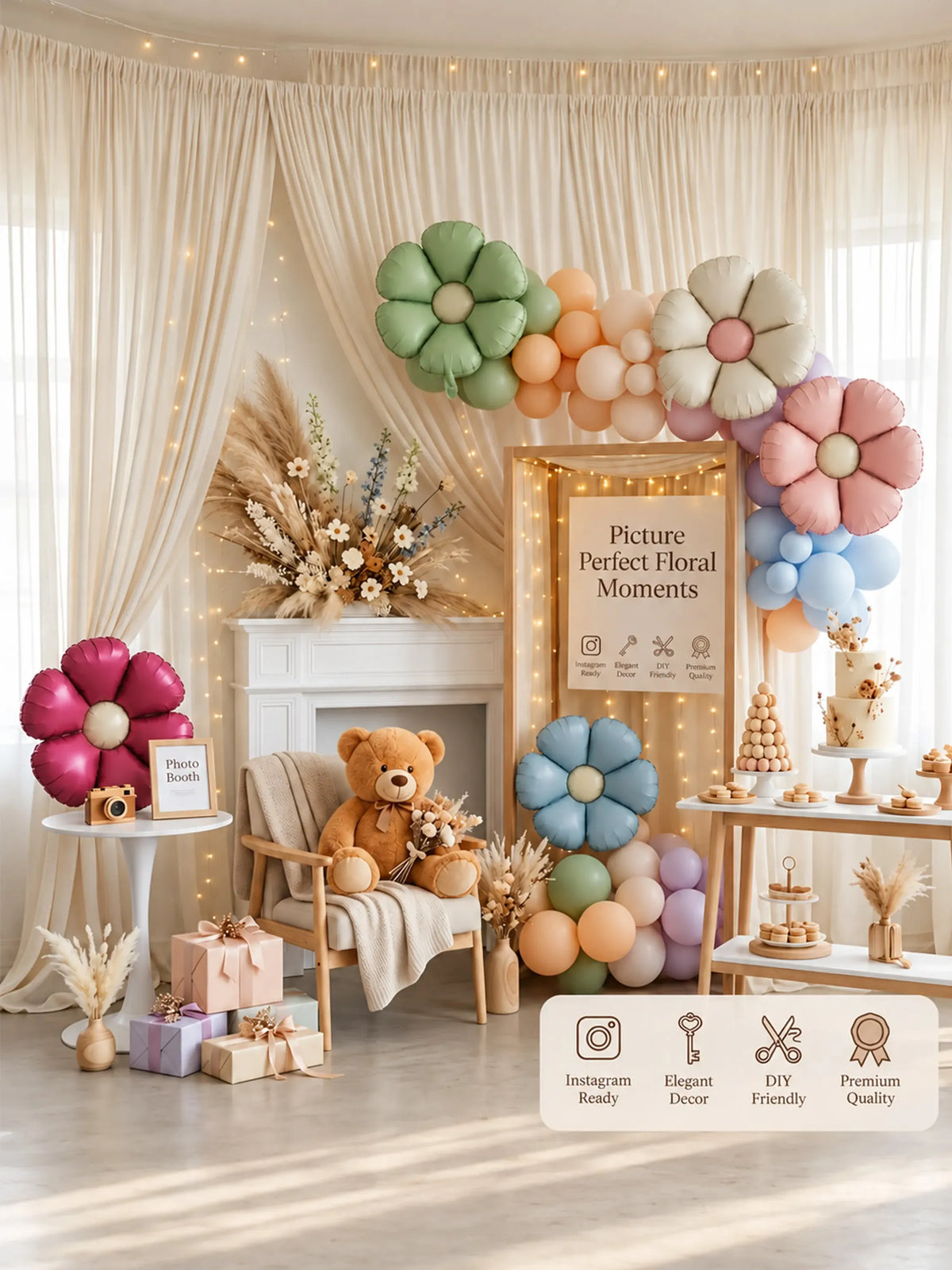 Daisy Flower Foil Balloon