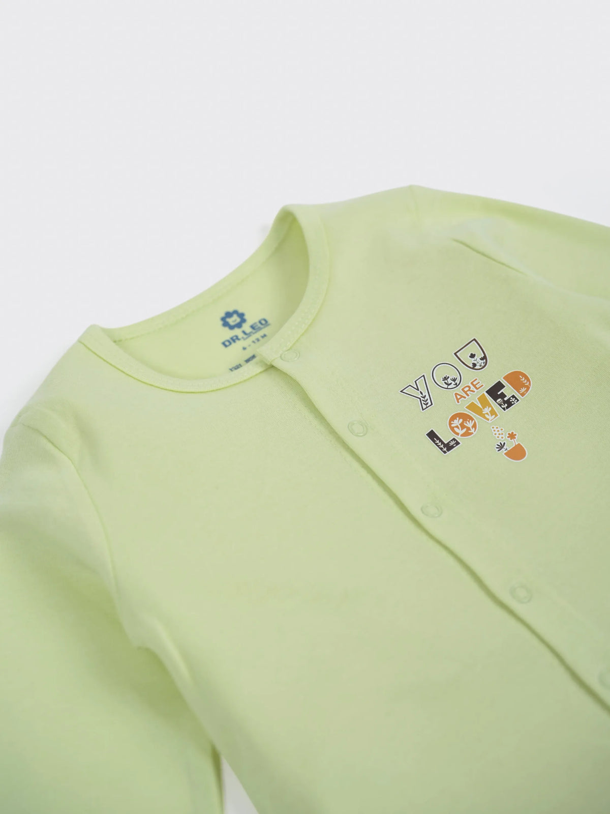 Unisex Baby Solid Sleepsuit Light Green