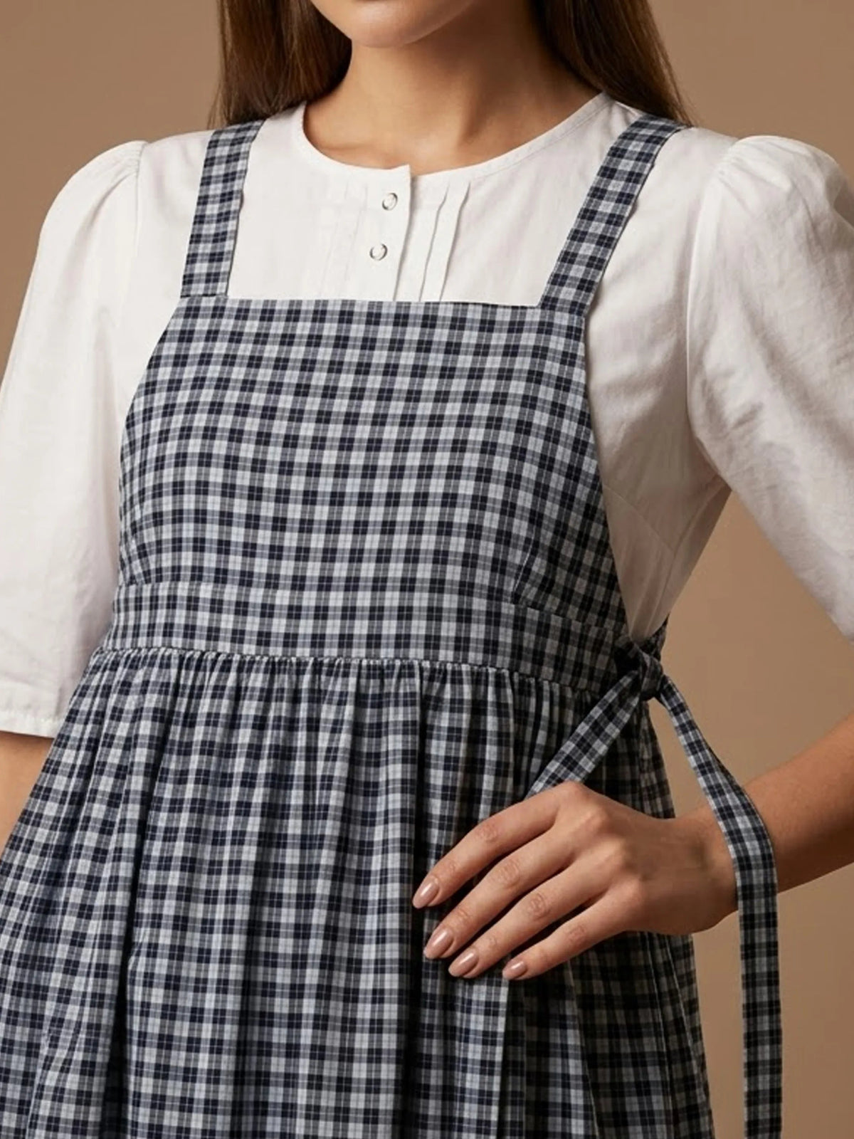 Cotton Printed Maternity Pinafore Dress