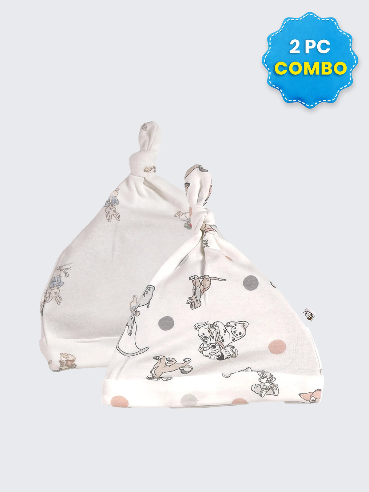 2 Pc Combo Baby & Kids Knot Caps 0-3 Months