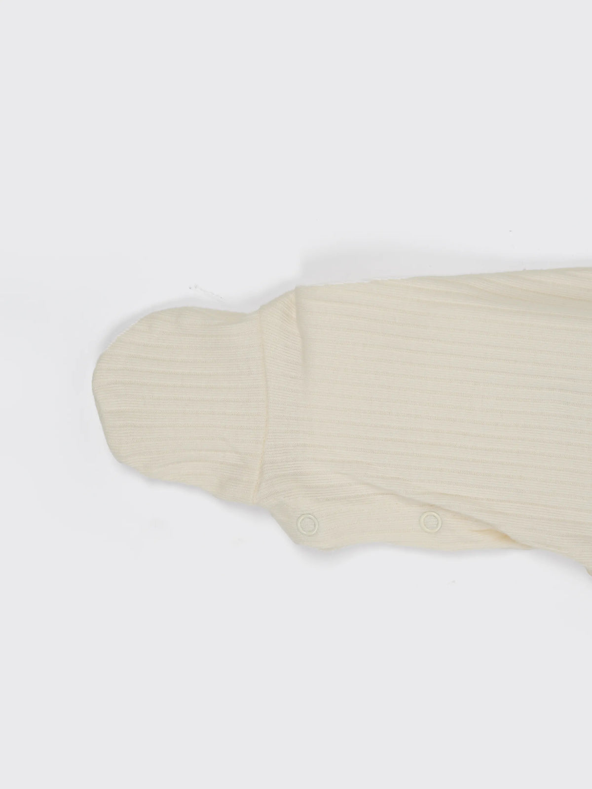 Unisex Baby Solid Hooded Sleepsuit - Off White