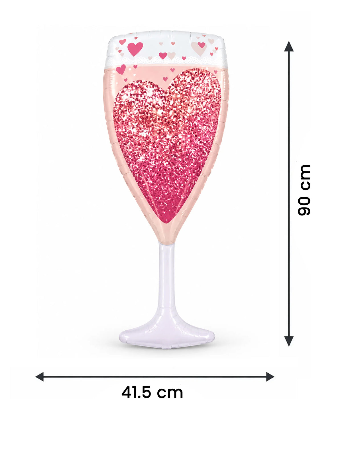 5-Piece Champagne Glass Foil Balloon Birthday Set