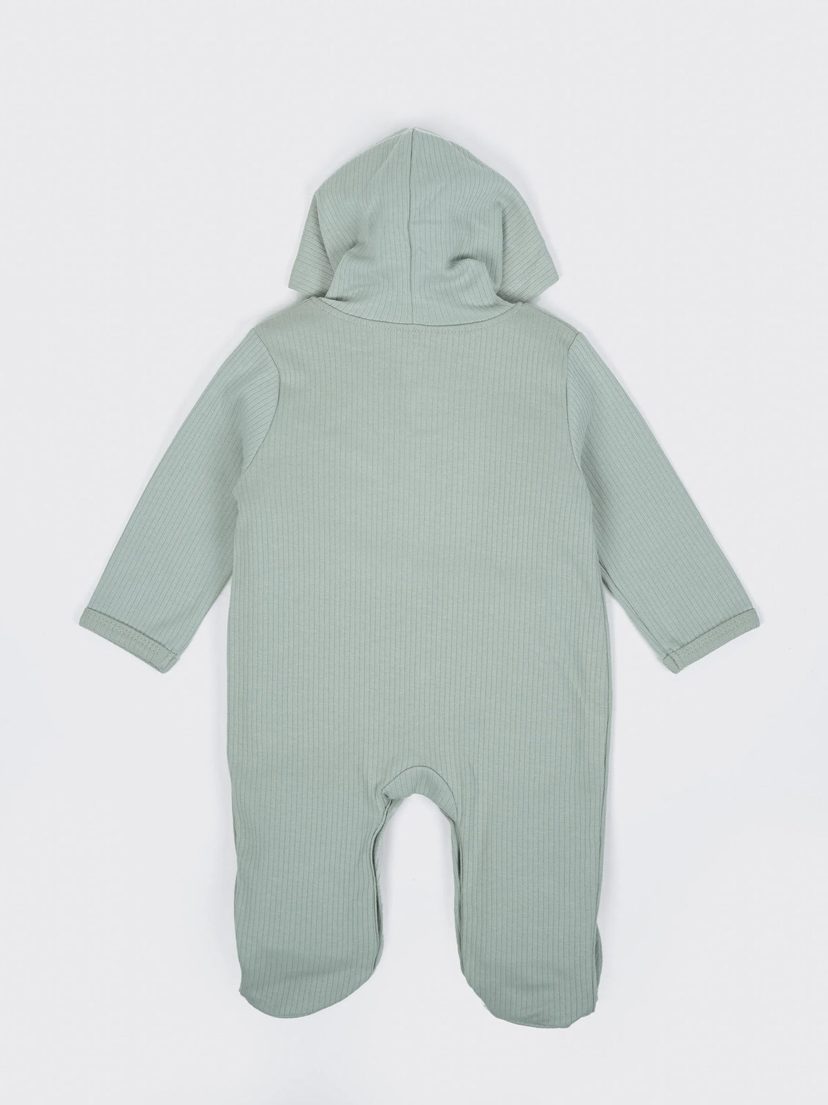 Unisex Baby Hooded Sleepsuit - Grey