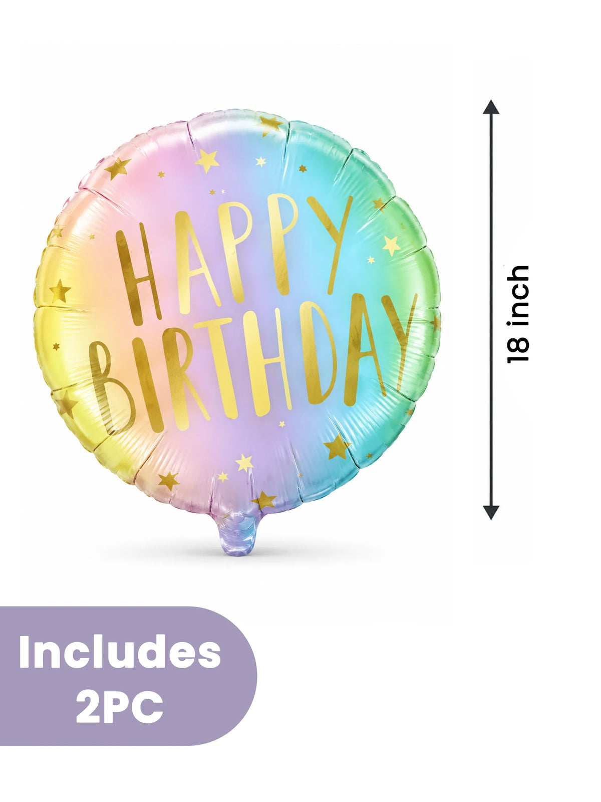 5-Piece Champagne Glass Foil Balloon Birthday Set