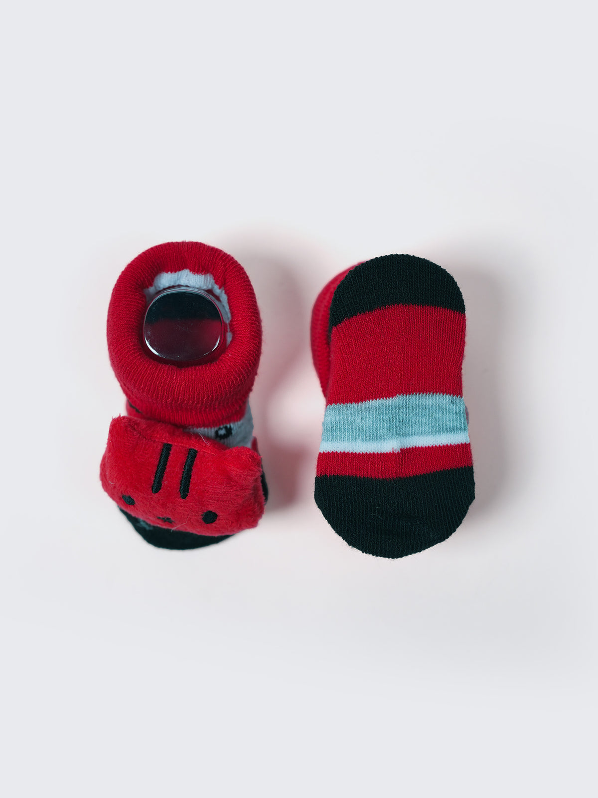 Baby Plush Rattle Socks Teddy Bear Design