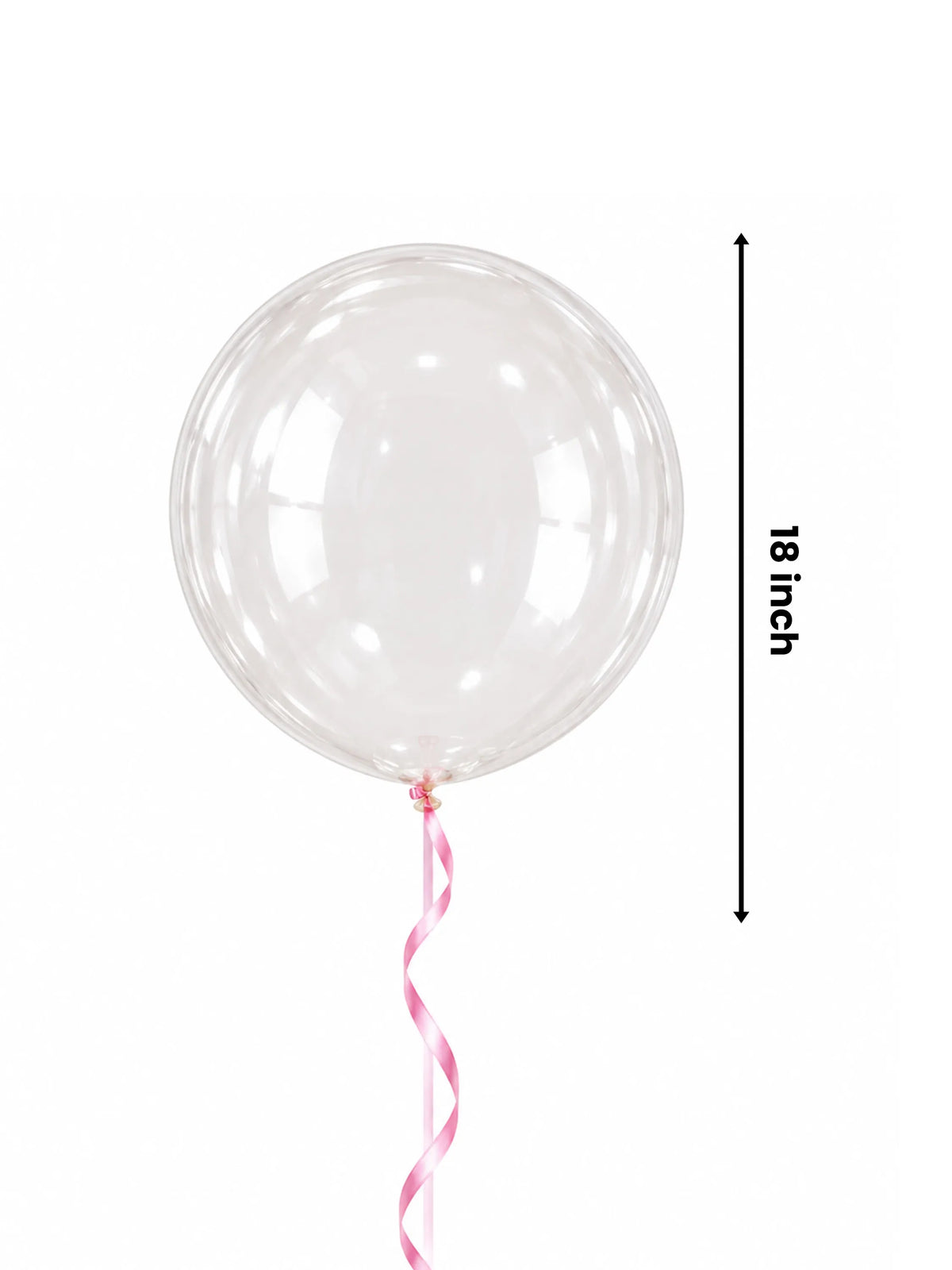 Bow Clear Bobo Foil Heart Balloon Set