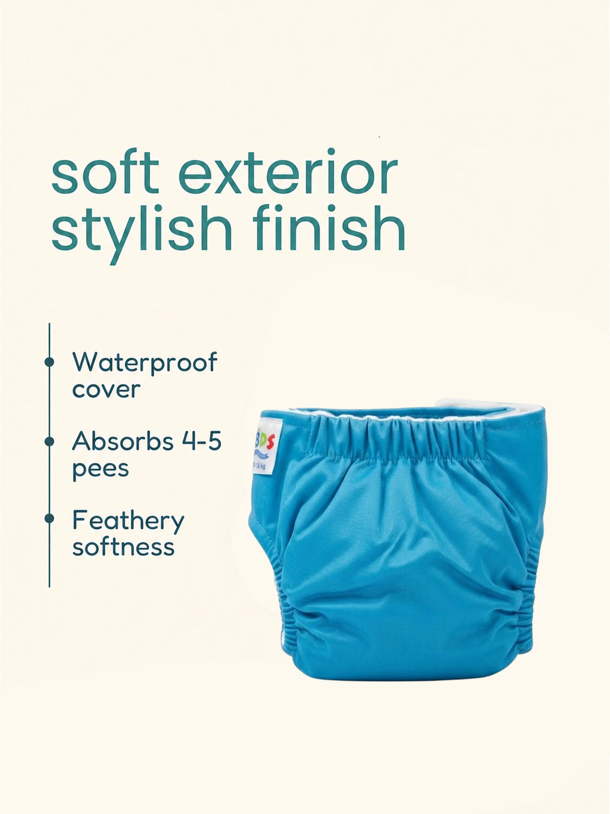 Newborn Reusable Cloth Diaper with Pad-Blue