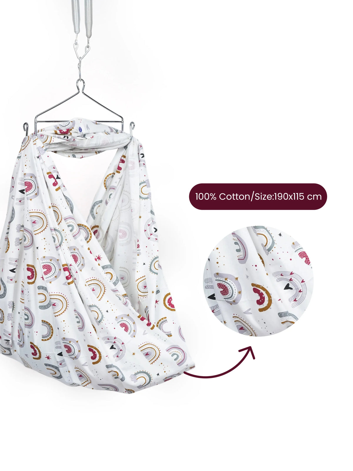 Brenza 5-in-1 Baby Cradle Combo Set - Rainbow Print