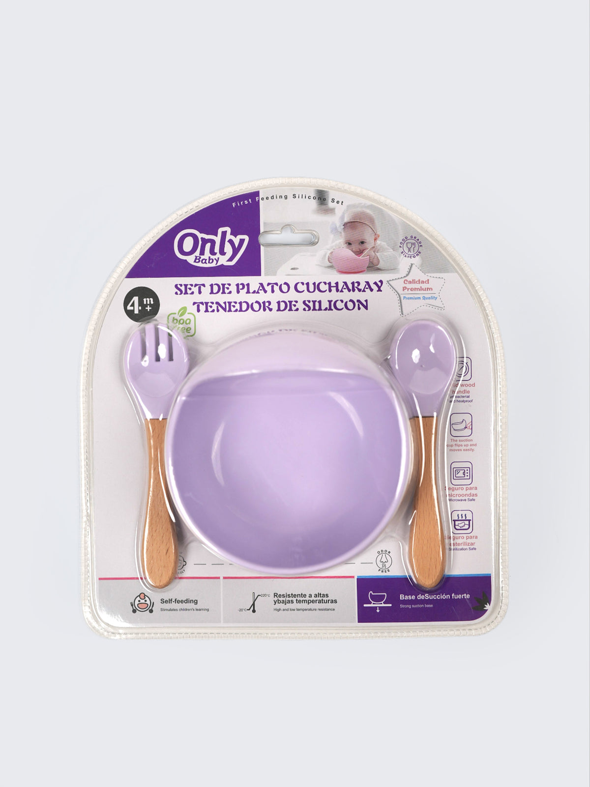 Silicone Suction Bowl Feeding Set with Spoon & Fork