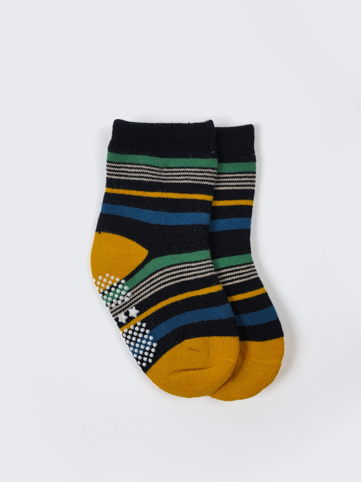 Kids Anti-Slip Cotton Crew Socks – 2 Pair Pack